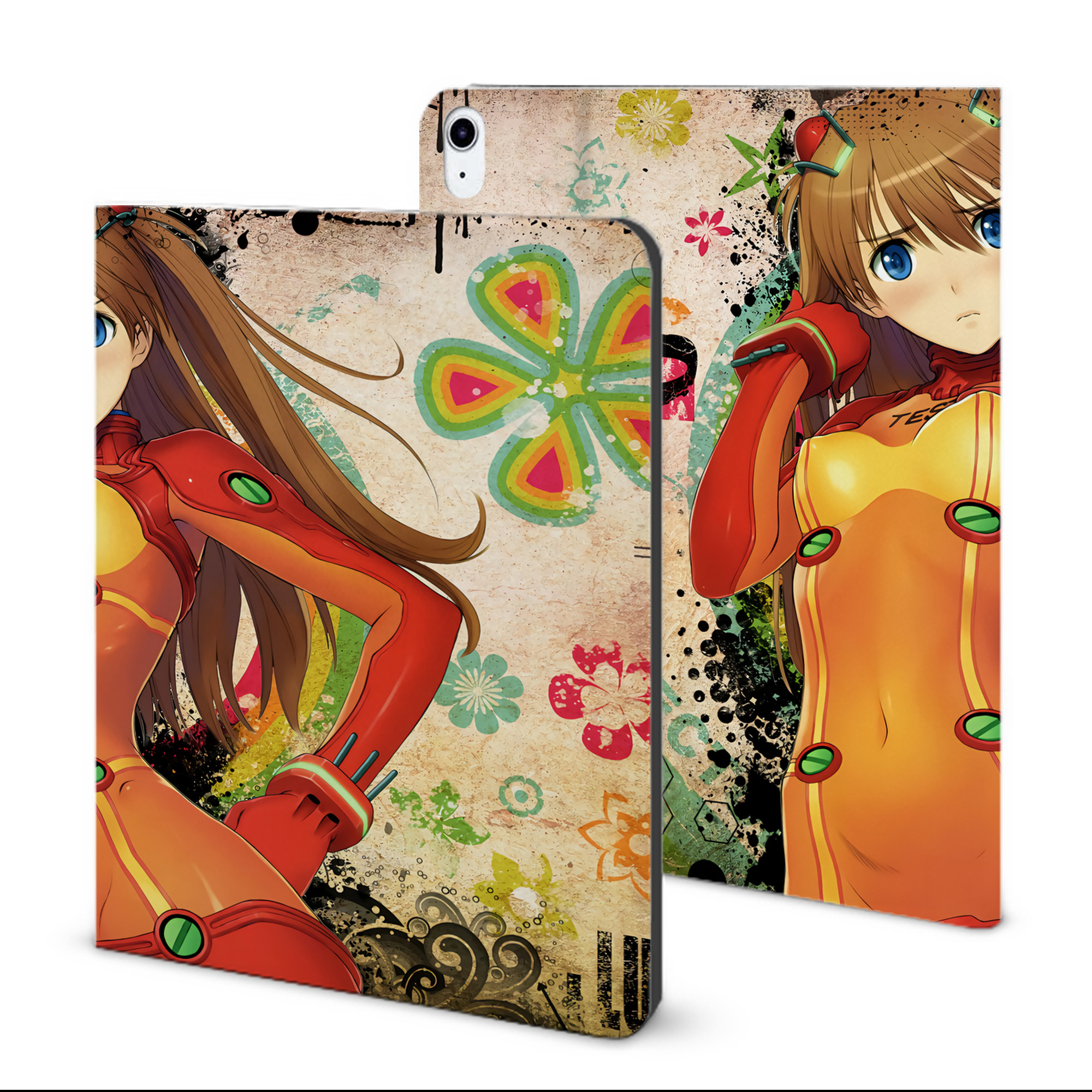 （画像用） EVA 新世紀エヴァンゲリオン IPad ケース ブック型 PUレザー TPU 耐衝撃 軽量 薄型 ペン収納なし 全面保護 IPad 各モデル対応